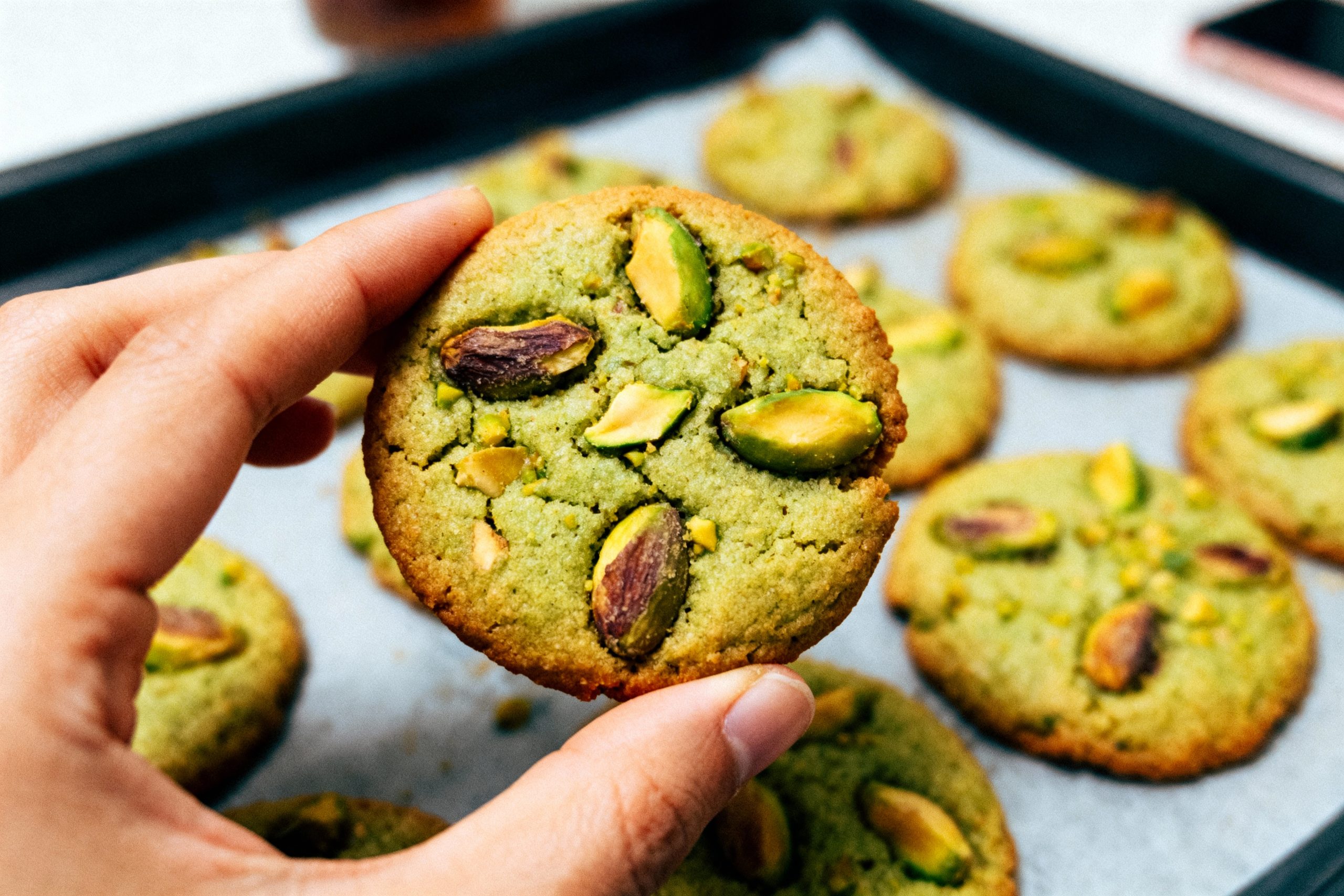 cookies à la pistache