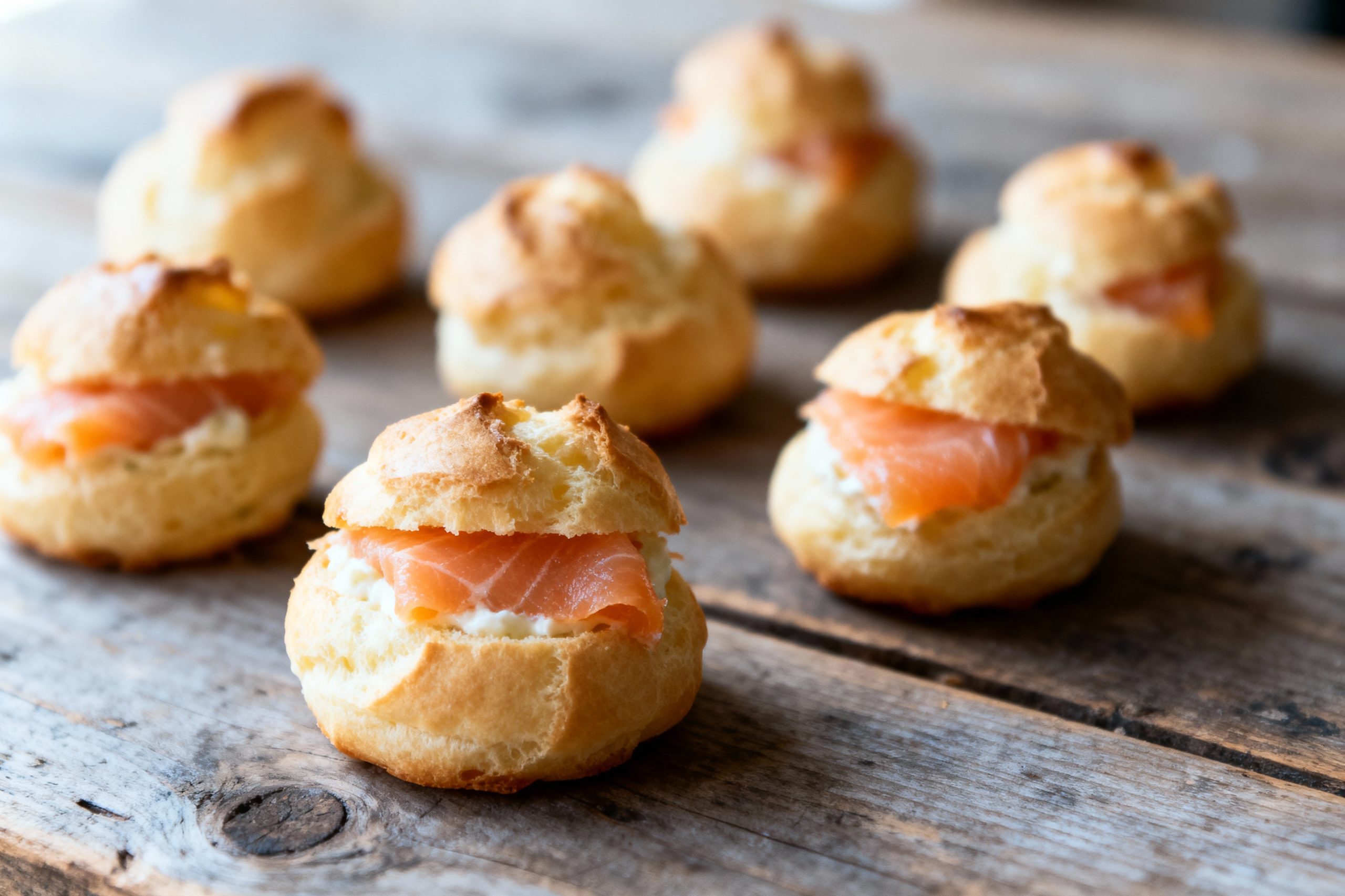 gougère au saumon