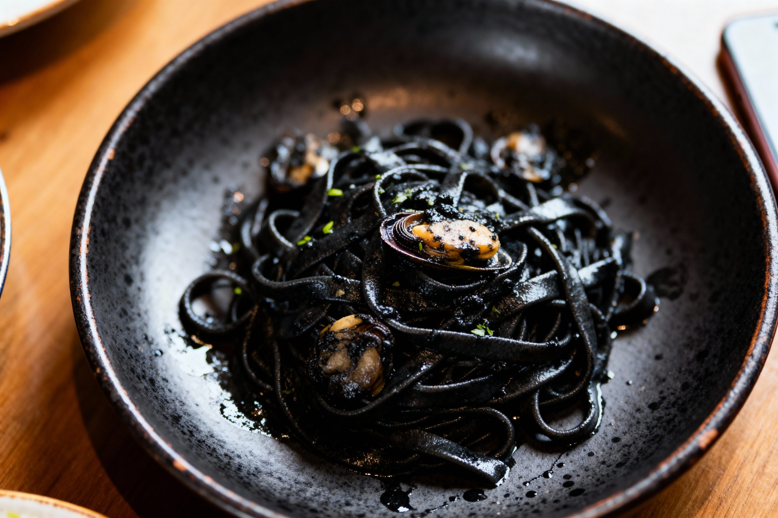 pâtes à l'encre de seiche recette italienne