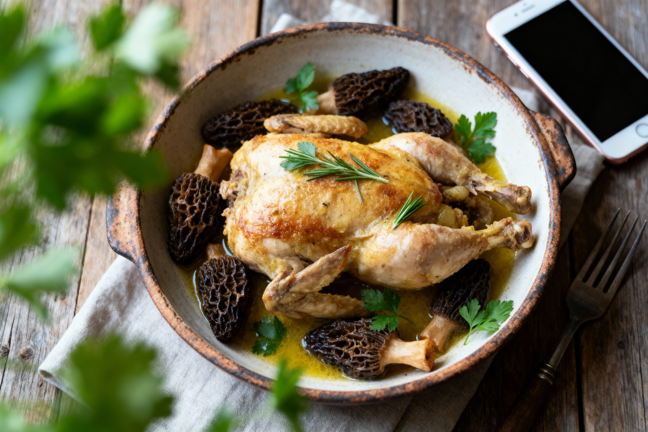 peut on faire un poulet au vin jaune la veille