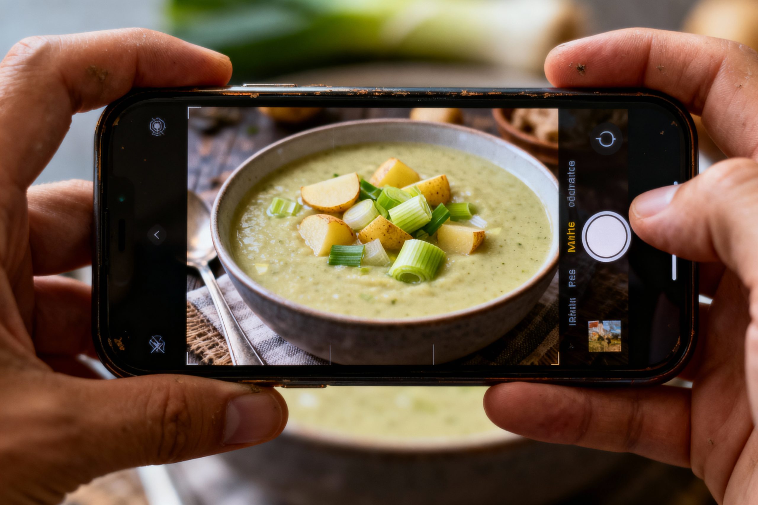 potage aux poireaux et pommes de terre