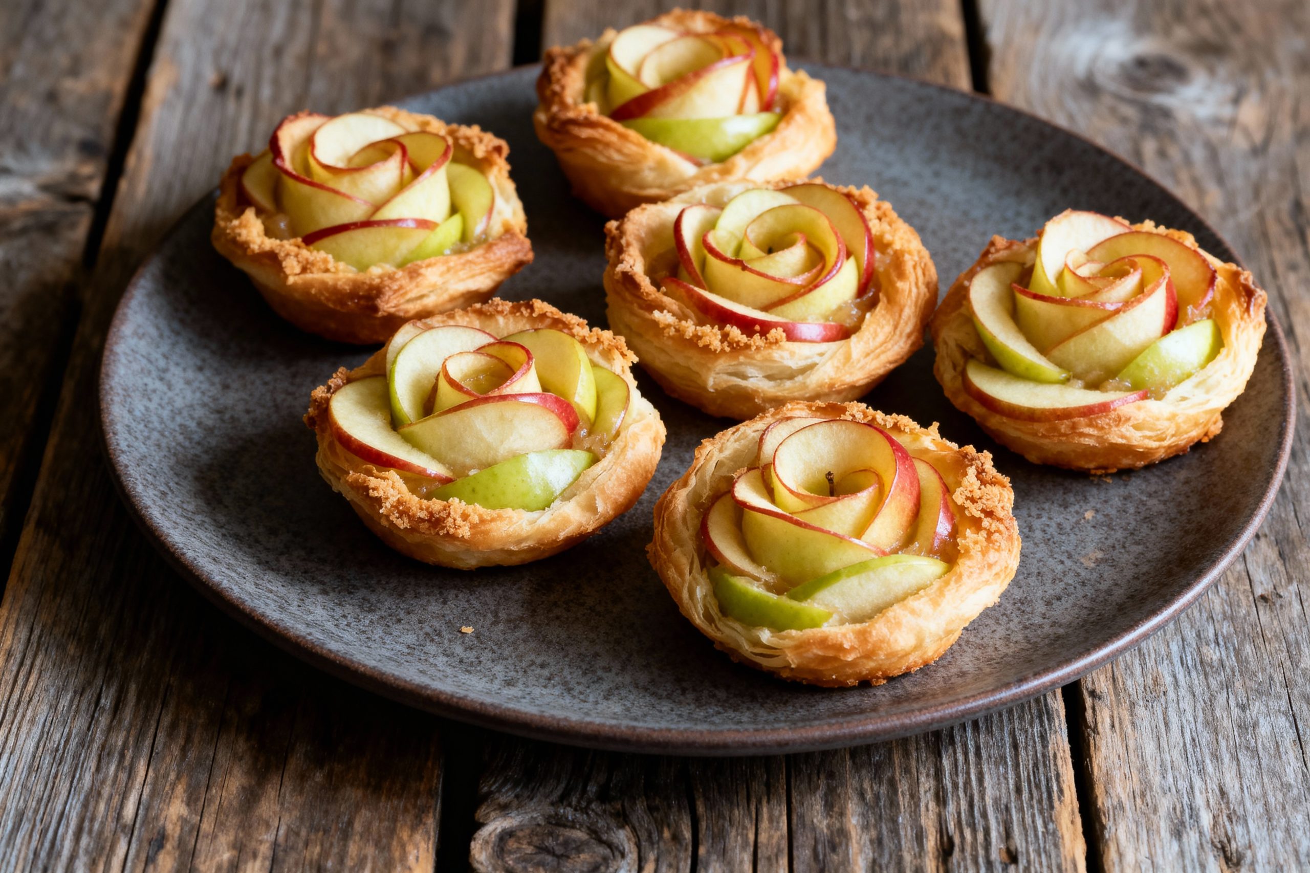 roses feuilletées aux pommes
